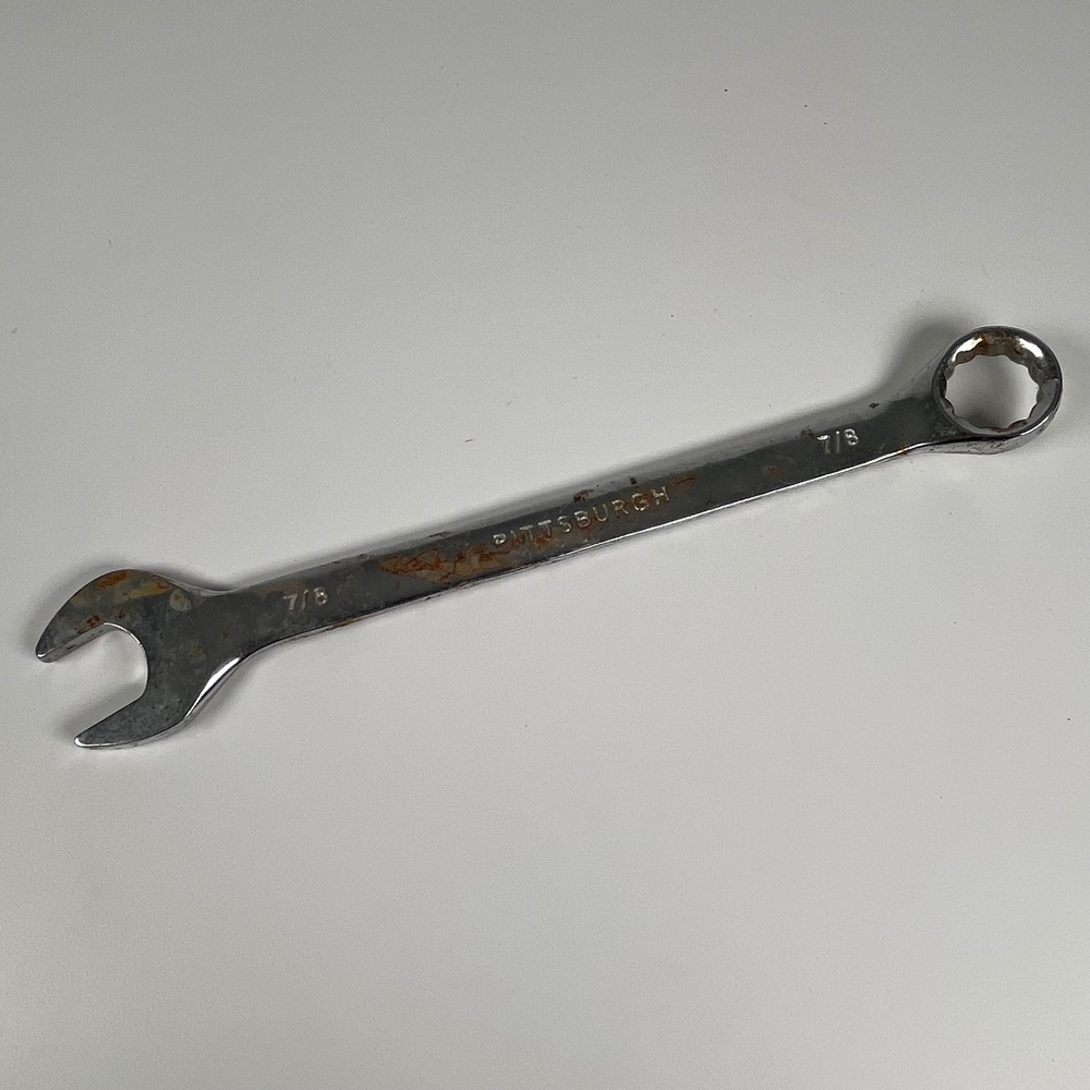Pittsburgh 7/8 Inch Combination Wrench Chrome Vanadium Steel Hand Tool India